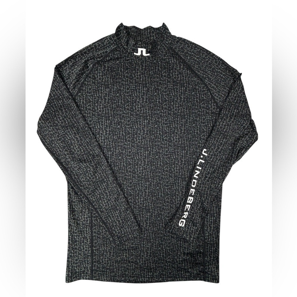 J. Lindberg | Aello Soft Compression mock neck | Black Wave | Large